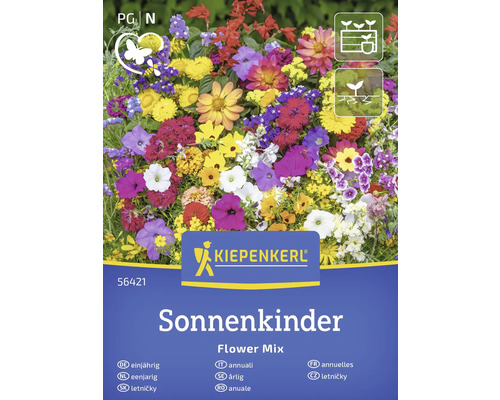 Mélange de fleurs Kiepenkerl 'Pflegeleichte Sonnenkinder’ semences de fleurs Mélange de fleurs Sonnenkinder de Kiepenkerl