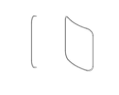 Schematische Darstellung eines Duschkabinen-Dichtprofils