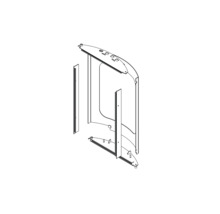 Explosionszeichnung einer Duschkabine zur Montage im Badezimmer