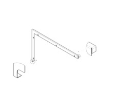 Illustration d'un raccord d'angle avec des capuchons de recouvrement assortis
