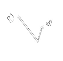 Équerres d'étagère individuelles avec accessoires pour montage mural