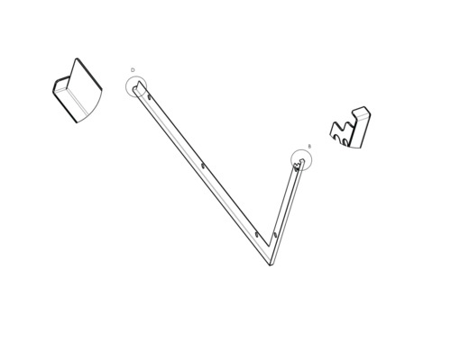 Équerres d'étagère individuelles avec accessoires pour montage mural