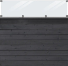 Mur en bois avec une vitre