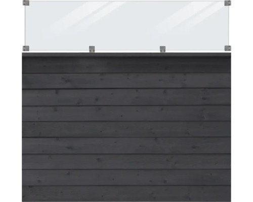 Mur en bois avec une vitre