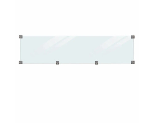 Clôture en verre avec supports