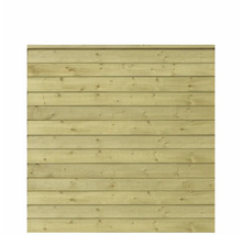 Élément de clôture en bois composé de planches horizontales