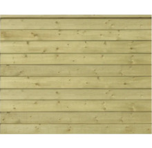 Façade en bois avec planches horizontales