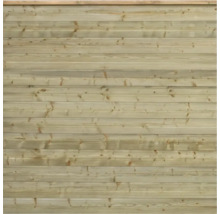 Clôture en bois composée de planches horizontales