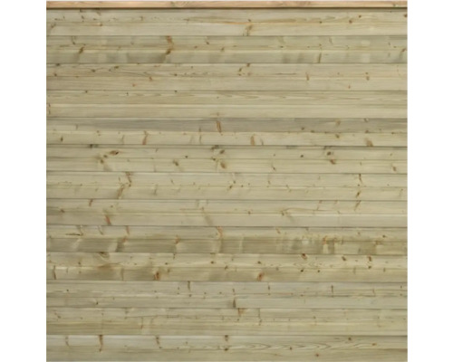 Clôture en bois composée de planches horizontales