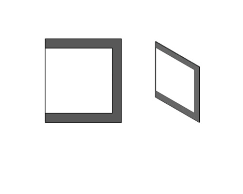 Abbildung von zwei eckigen Rahmen