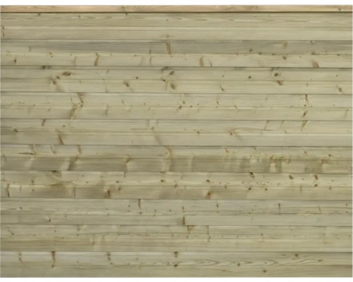 Clôture en bois composée de planches horizontales