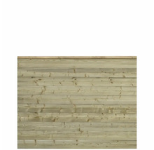Clôture en bois composée de planches horizontales