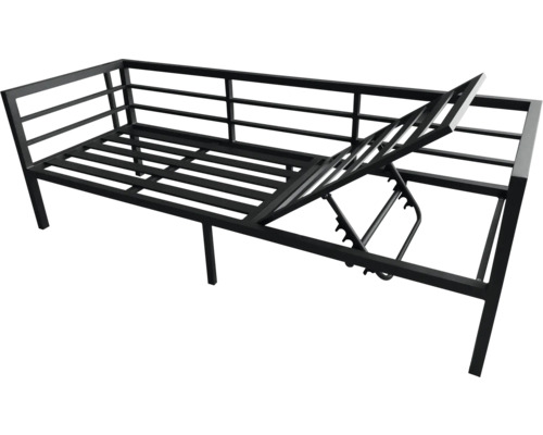 Metallbettgestell mit Lattenrost und Stauraumfunktion
