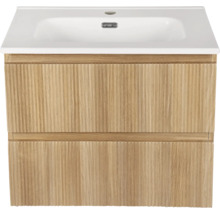 Waschtischunterschrank mit zwei Schubladen und einem Keramikwaschbecken