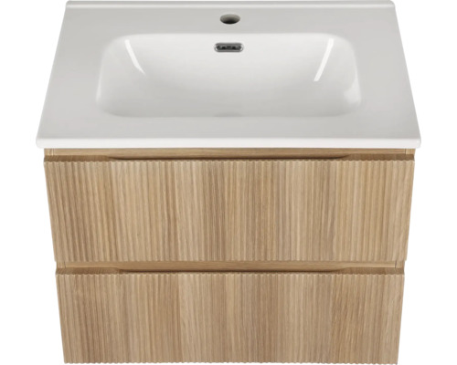 Waschtischunterschrank mit zwei Schubladen und Waschbecken