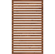 Clôture en bois avec lattes horizontales et espaces
