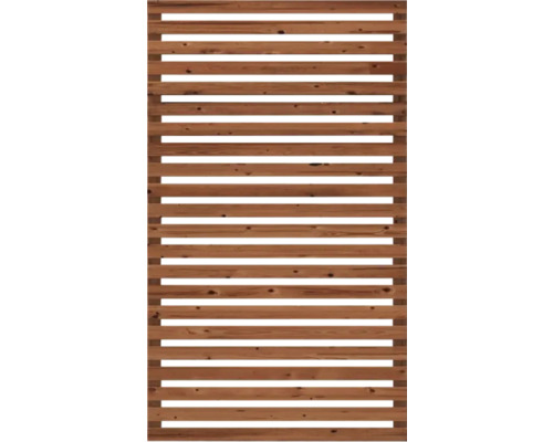 Clôture en bois avec lattes horizontales et espaces