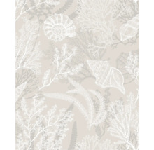 Motif avec coquillages et algues