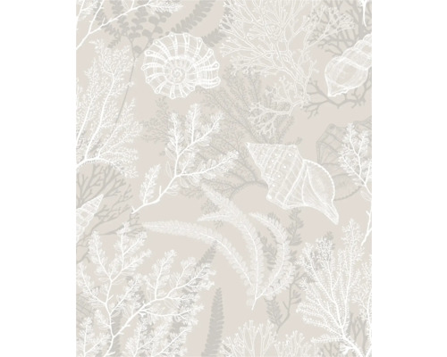 Motif avec coquillages et algues