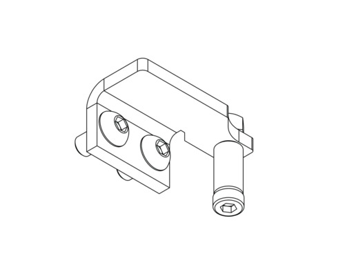Dessin d'un support avec des vis
