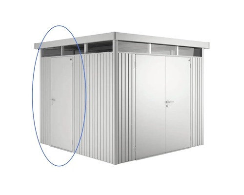 Abri de jardin métallique avec porte simple