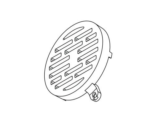 Runde Gitterabdeckung mit Schlitzen