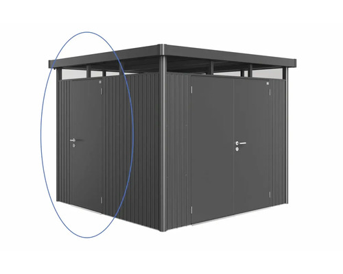 Abri de jardin métallique avec deux portes