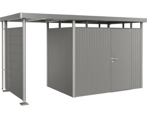 Metallgerätehaus mit Schiebetür und Dach