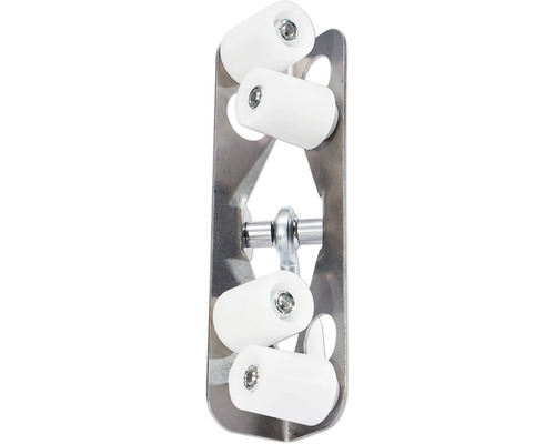 Bootsanhänger Kielrollenhalterung mit weißen Rollen