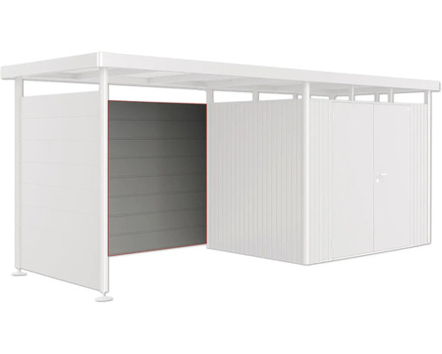 Modernes Gerätehaus mit Schiebetür und Doppeltür