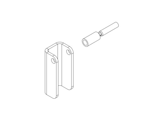 Étrier métallique avec broche