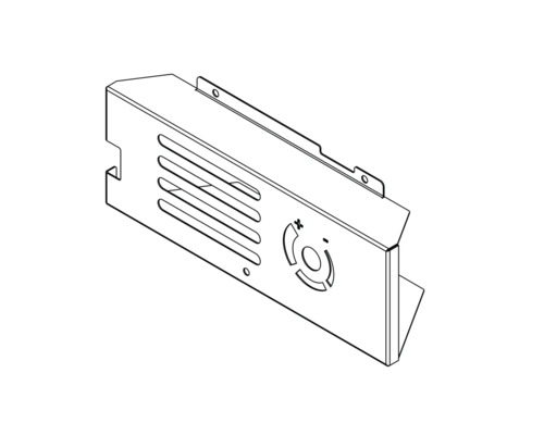 Boîtier avec fentes et découpes