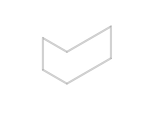 Eckiges Duschwandelement