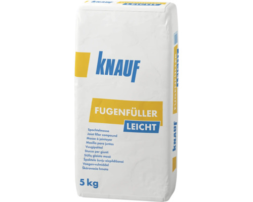 Knauf Fugenfüller Leicht Spezialgips 5 kg Knauf Fugenfüller leicht, 5 Kilogramm Sack