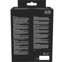 Emballage du casque antibruit 3M Peltor avec informations sur le produit et label environnemental