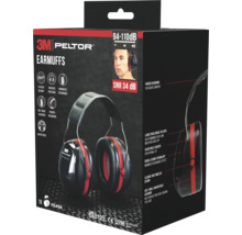 Casque antibruit 3M Peltor avec un indice d'affaiblissement sonore SNR de 34 décibels dans son emballage