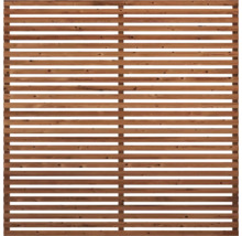 Clôture en bois avec lattes horizontales