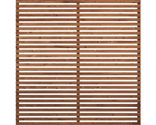 Clôture en bois avec lattes horizontales