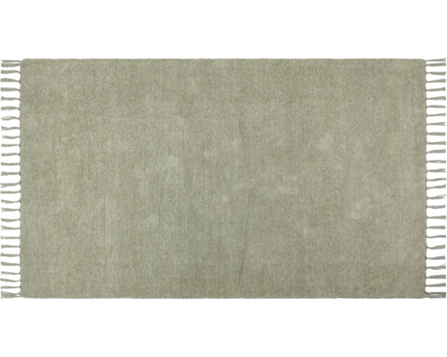 Rechteckiger Teppich mit Fransen