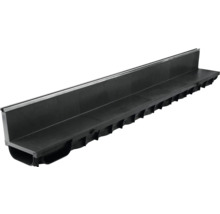 Caniveau de drainage en plastique avec bordure métallique