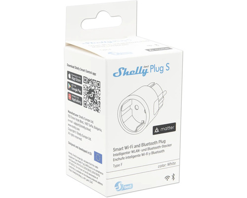 Emballage de prise intelligente Wi-Fi et Bluetooth Shelly Plug S
