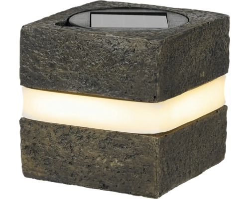 Dekorative Solarleuchte in Steinoptik für den Aussenbereich