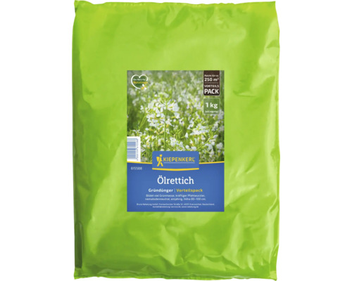 Gründünger Kiepenkerl Ölrettich 1 kg für 250 m² Packung Ölrettich Gründünger von Kiepenkerl, ausreichend für circa 250 Quadratmeter, 1 Kilogramm