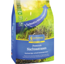 Abbildung einer Packung Kiepenkerl Premium Nachsaatrasen mit RSM-Siegel.