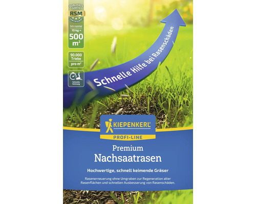 Kiepenkerl Premium Nachsaatrasen zur schnellen Rasenerneuerung