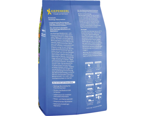 Kiepenkerl Premium Niedrige Naturwiese für eine langblühende Wildblumenmischung