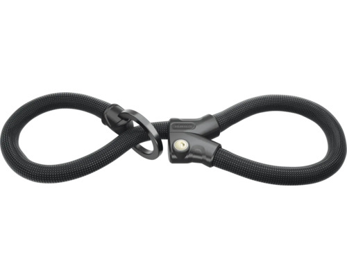 Antivol de chaîne ABUS noir avec revêtement textile et serrure à clé