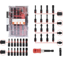 Logo Pattfield Jeu de douilles avec différents embouts de tournevis et porte-embout