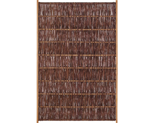 Sichtschutz aus Weide mit Rahmen