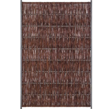 Sichtschutzelement aus Weide mit Metallrahmen